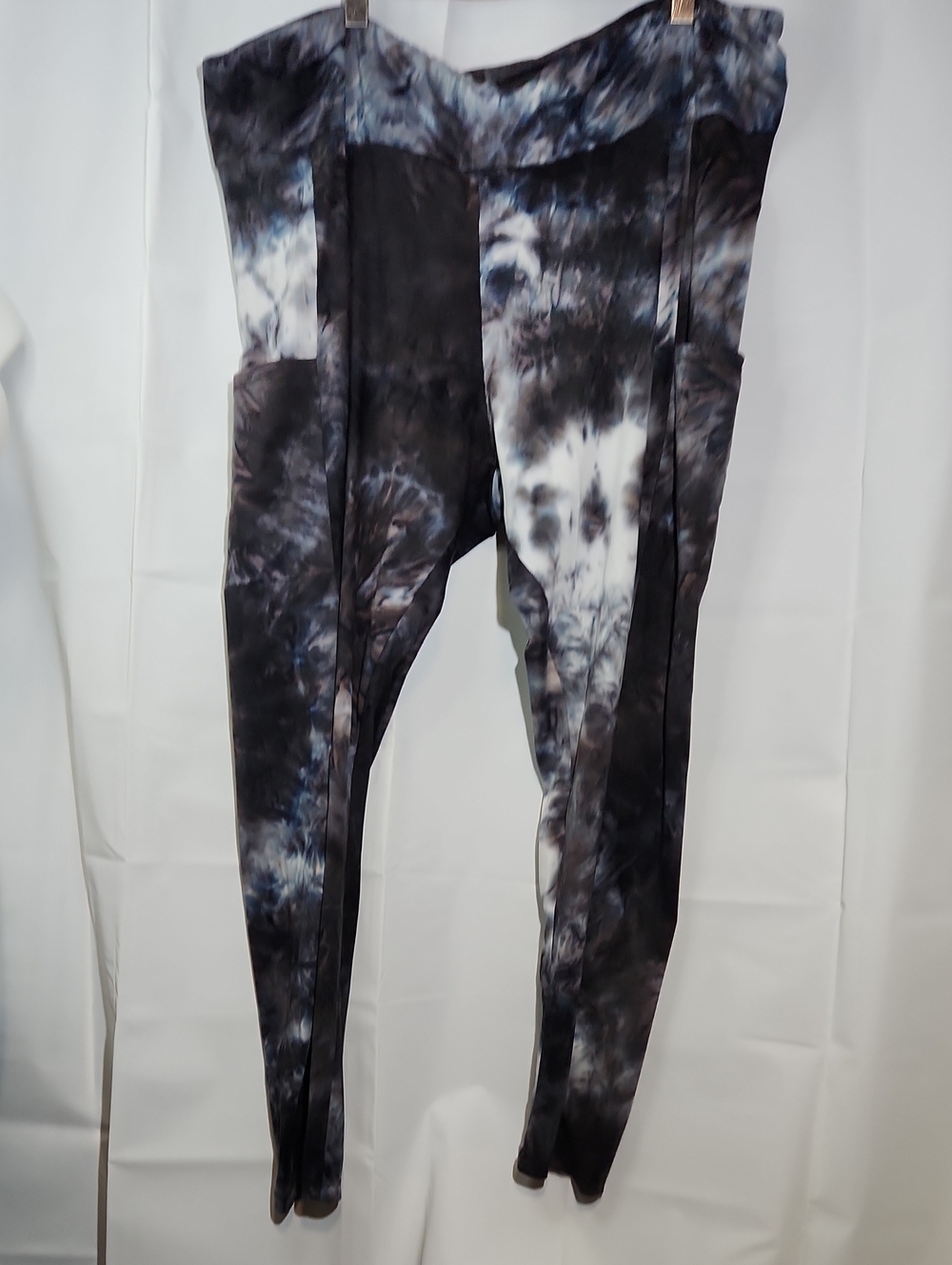 Warehouse One Tie-Dye Leggings — Earth Tones - 3X